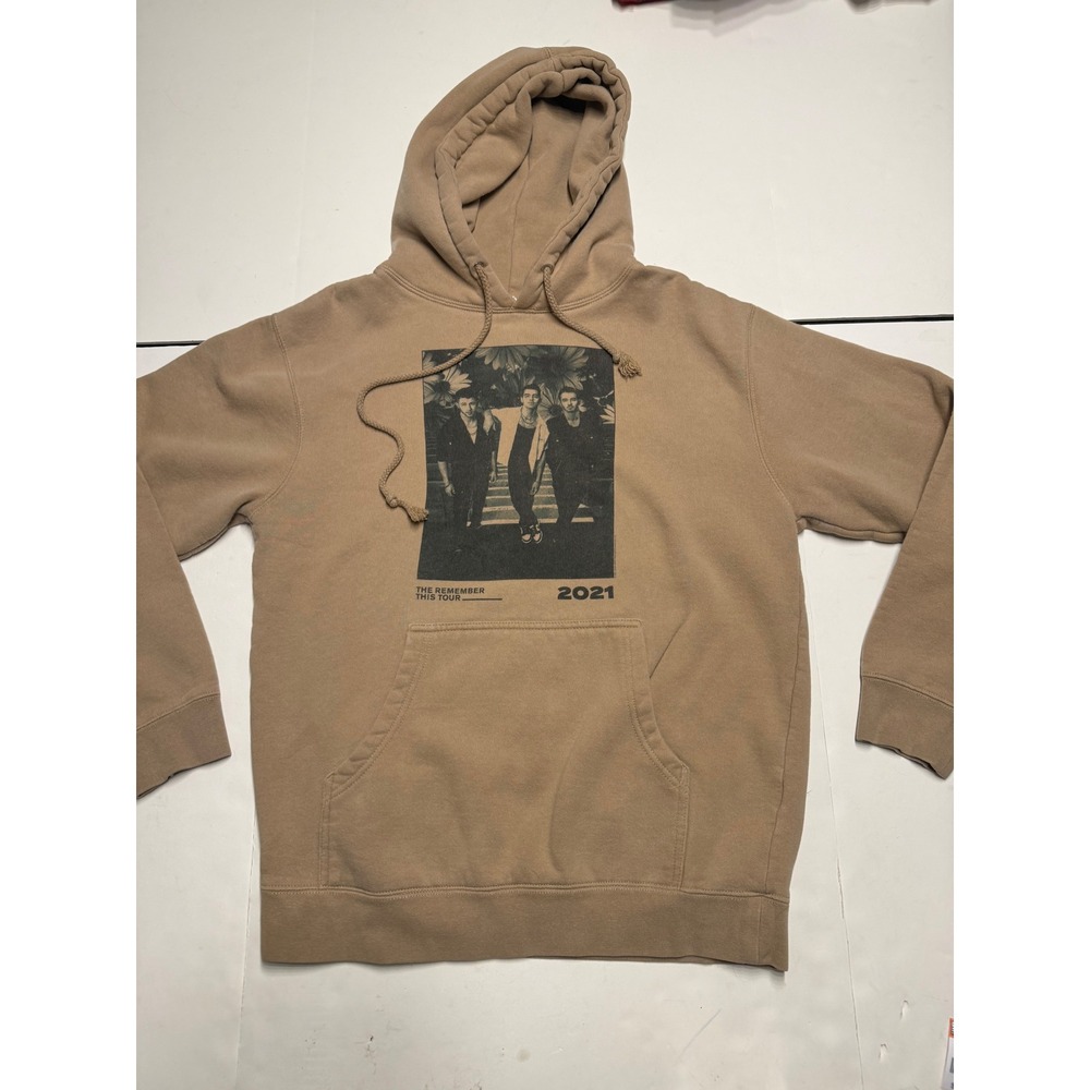 Jonas Brothers Remember This Tour 2021 Hoodie Tan Concert Merch Small